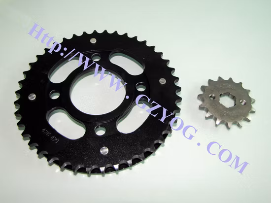 Système de transmission Yog Pièces de rechange Ensemble de chaîne de pignon Kit complet Bajaj Bm150 CT100 Boxer Tvs Star Crypton YAMAHA Suzuki Ybr125 Honda Cgl125 Biz Cub100